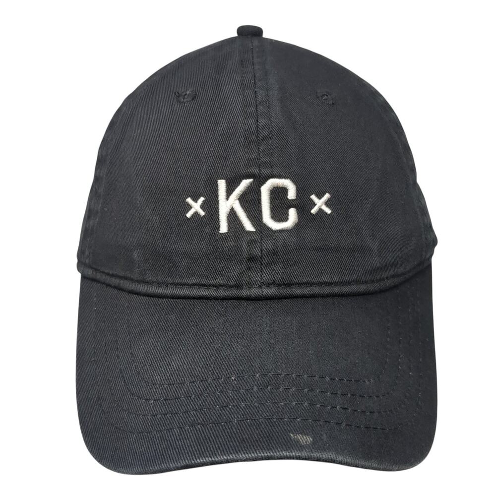 KC Logo Slideback Baseball Cap Black OS Adjustable Embroidered Made Urban People